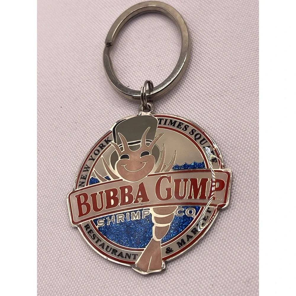 2010 Bubba Gump Shrimp Co Madeira Beach‎ Silver Tone Resin Enamel Keychain